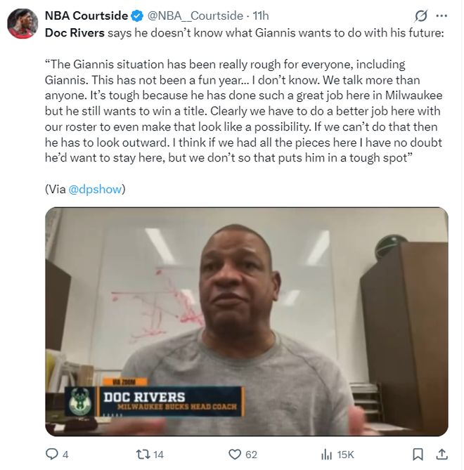 道格里夫斯执教雄鹿三年战绩不佳遭解雇 球迷怒